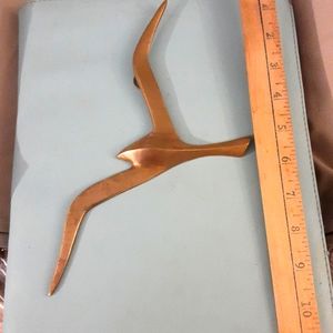 VINTAGE BRASS SEAGULL WALL ORNAMENT
